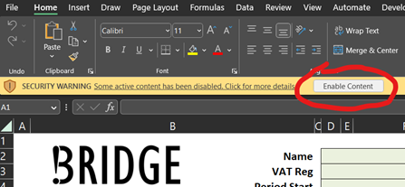 Excel Vat Return